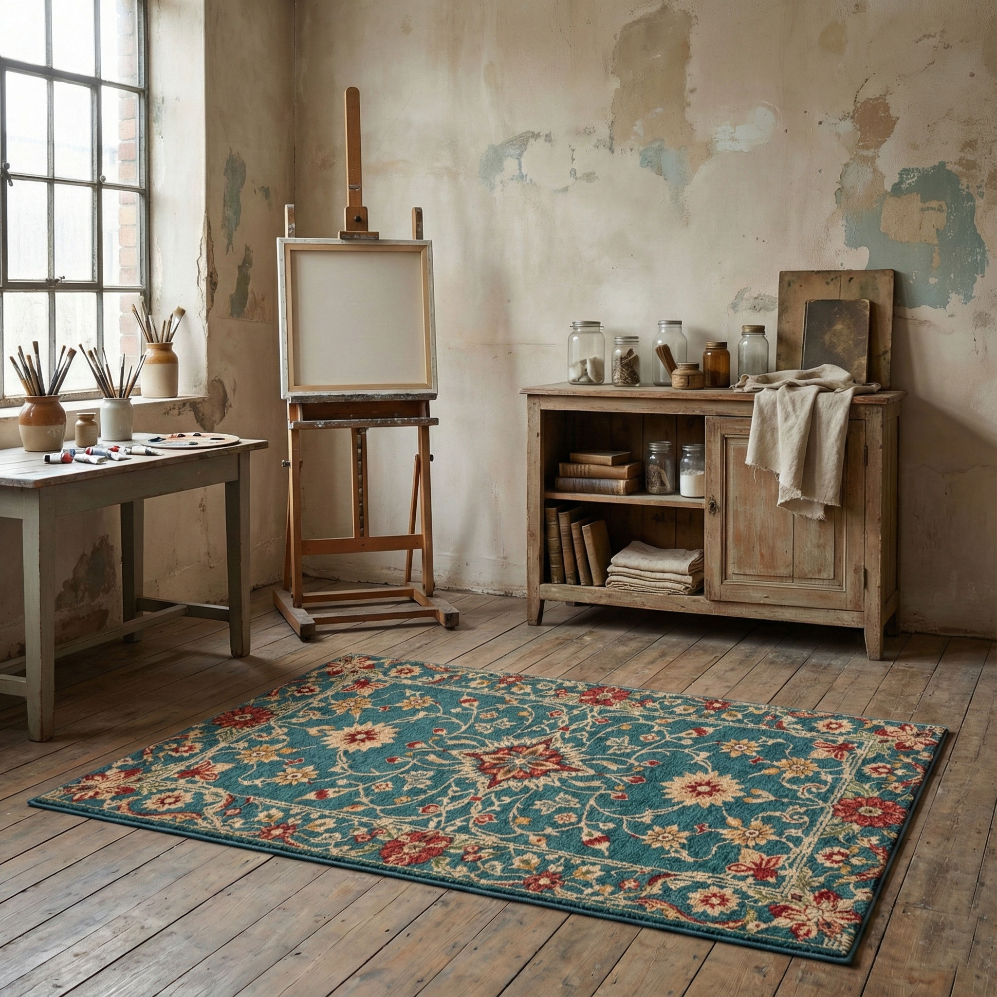 EVARIA - Hand Tufted Floral Carpet